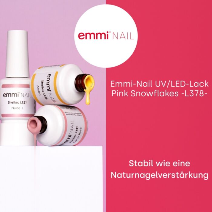 EMMI SHELLAC UV/LED PAINT PINK SNOWFLAKES -L378